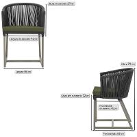 Cadeira De Jantar Noronha Alumínio Fendi E13 Trama Original Preto - 2