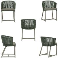 Mesa E 6 Cadeiras De Jantar Noronha Fendi E8 Trama Original Verde - 5