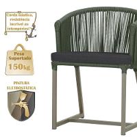 Mesa E 6 Cadeiras De Jantar Noronha Fendi E11 Trama Original Verde