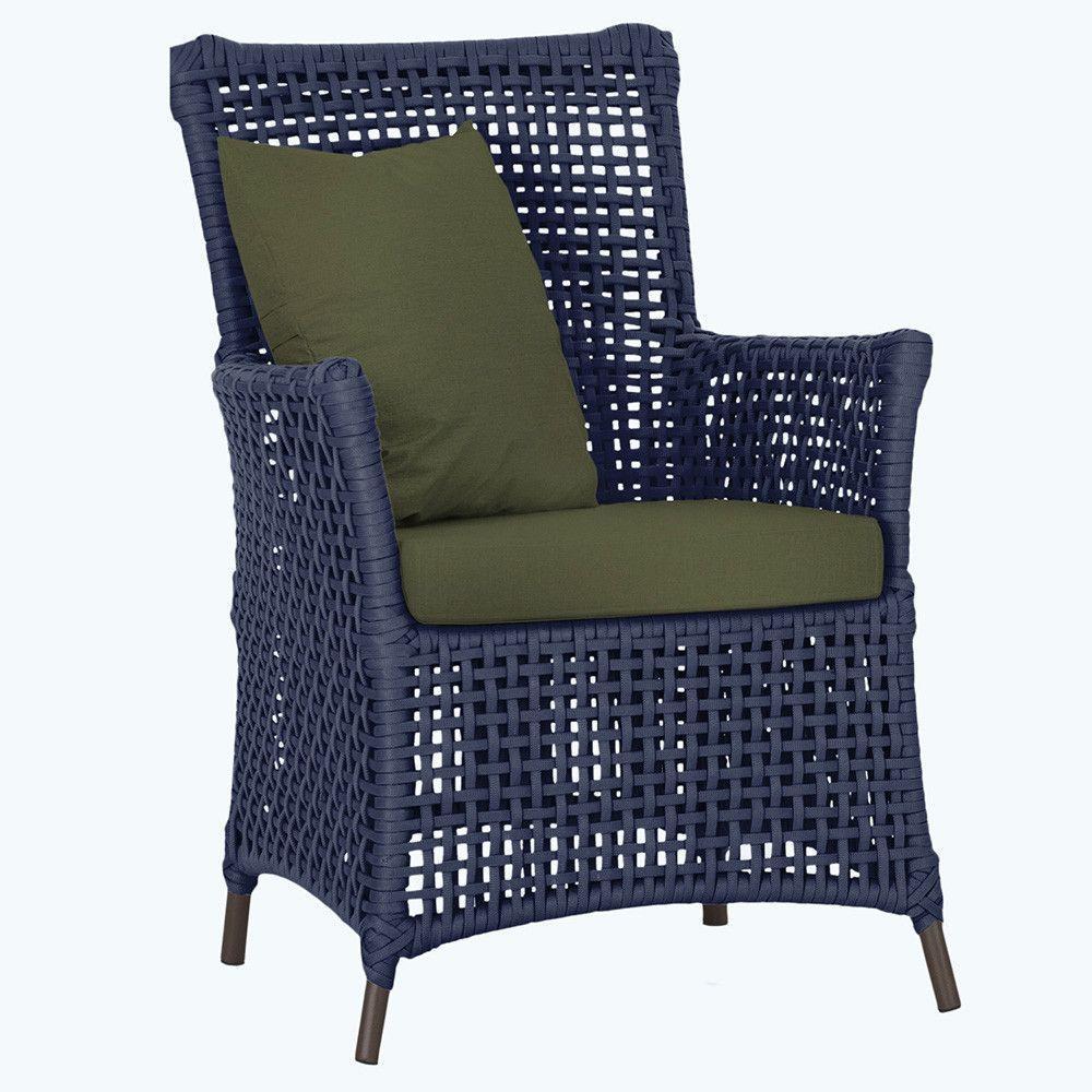 Poltrona Igapó Alumínio Pintura Marrom Corda Náutica E13 Azul - 8