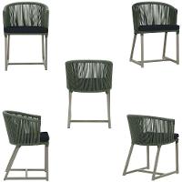 Mesa E 6 Cadeiras De Jantar Noronha Fendi E12 Trama Original Verde - 5