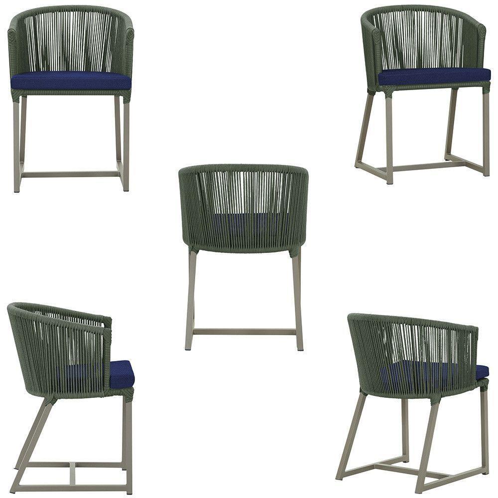 Mesa E 6 Cadeiras De Jantar Noronha Fendi E10 Trama Original Verde - 5