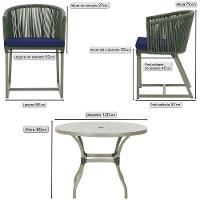 Mesa E 6 Cadeiras De Jantar Noronha Fendi E10 Trama Original Verde - 2