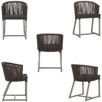 Mesa E 6 Cadeiras De Jantar Noronha Fendi E11 Trama Original Marrom - 5