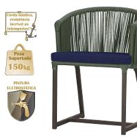 Mesa E 6 Cadeiras Jantar Noronha Marrom E10 Trama Original Verde