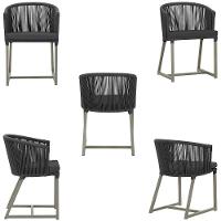 Mesa E 6 Cadeiras De Jantar Noronha Fendi E11 Trama Original Preto - 5