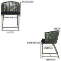 Cadeira De Jantar Noronha Alumínio Fendi E12 Trama Original Verde - 2