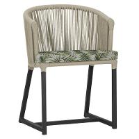 Cadeira De Jantar Noronha Alumínio Preta E5 Trama Original Rami - 1