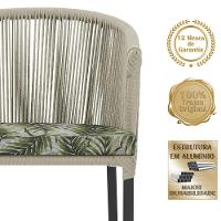 Cadeira De Jantar Noronha Alumínio Preta E5 Trama Original Rami - 3