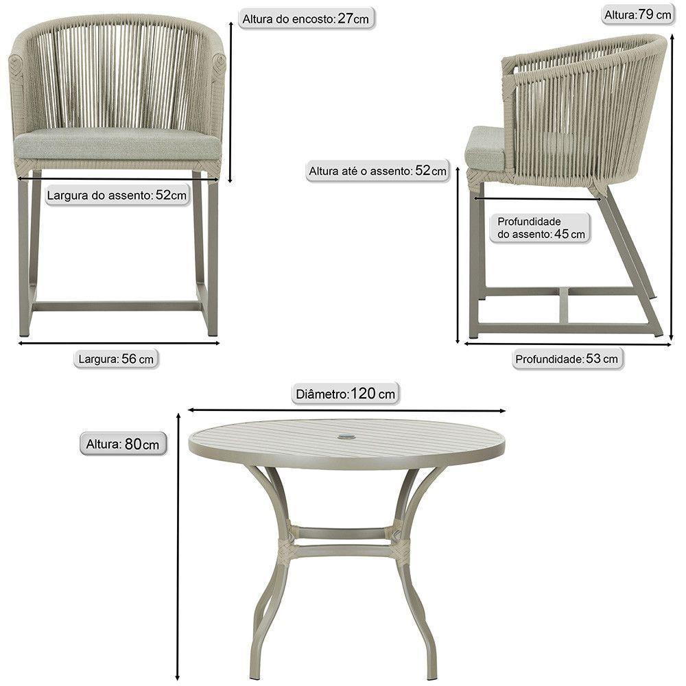 Mesa E 6 Cadeiras De Jantar Noronha Fendi E3 Trama Original Rami - 2