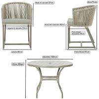 Mesa E 6 Cadeiras De Jantar Noronha Fendi E3 Trama Original Rami - 2