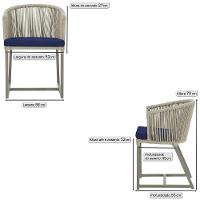 Cadeira De Jantar Noronha Alumínio Fendi E10 Trama Original Rami - 2