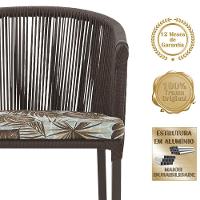 Mesa E 6 Cadeiras E Noronha Marrom E6 Trama Original Marrom - 3