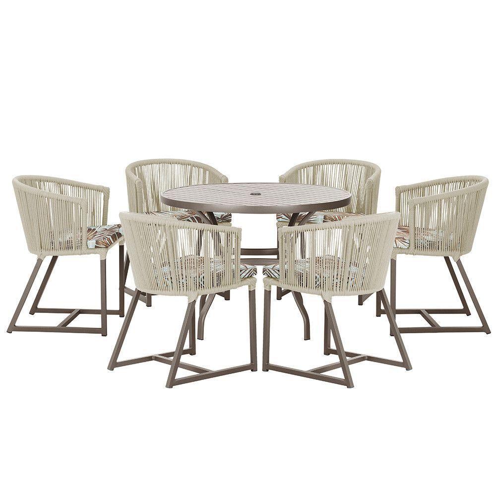 Mesa E 6 Cadeiras E Noronha Marrom E6 Trama Original Rami - 1