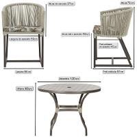 Mesa E 6 Cadeiras E Noronha Marrom E6 Trama Original Rami - 2