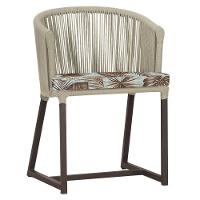 Cadeira De Jantar Noronha Alumínio Marrom E6 Trama Original Rami - 1