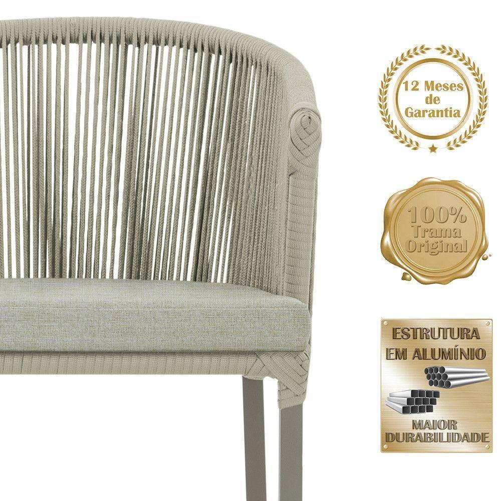 Cadeira De Jantar Noronha Alumínio Fendi E3 Trama Original Rami - 3