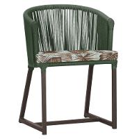 Cadeira De Jantar Noronha Alumínio Marrom E6 Trama Original Verde - 1