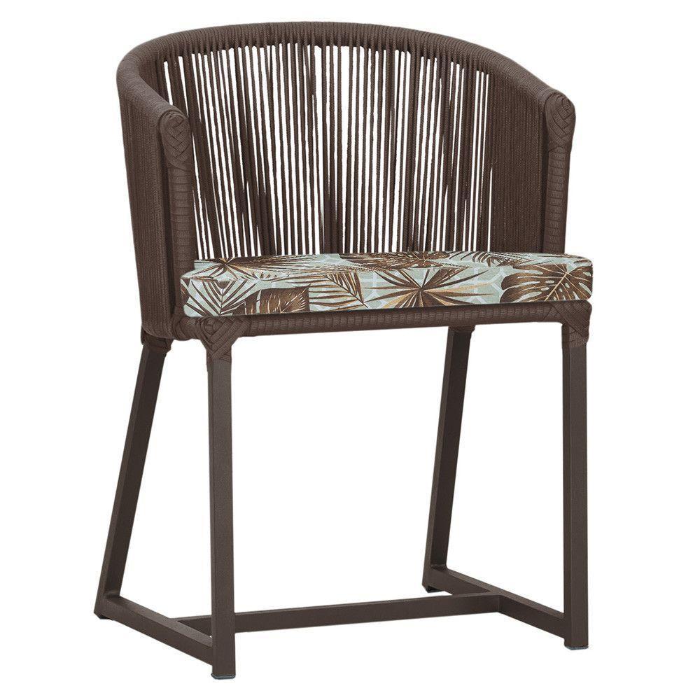 Cadeira De Jantar Noronha Alumínio Marrom E6 Trama Original Marrom - 1