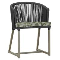 Cadeira De Jantar Noronha Alumínio Fendi E5 Trama Original Preto - 1