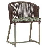 Cadeira De Jantar Noronha Alumínio Fendi E5 Trama Original Marrom - 1