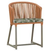 Cadeira De Jantar Noronha Alumínio Fendi E5 Trama Original Terra Cota - 1