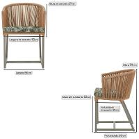 Cadeira De Jantar Noronha Alumínio Fendi E5 Trama Original Terra Cota - 2