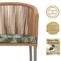 Cadeira De Jantar Noronha Alumínio Fendi E5 Trama Original Terra Cota - 3