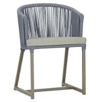 Cadeira De Jantar Noronha Alumínio Fendi E3 Trama Original Prata - 1