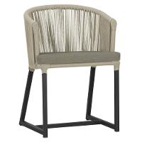 Cadeira De Jantar Noronha Alumínio Preta E8 Trama Original Rami - 1