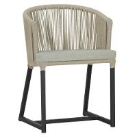 Cadeira De Jantar Noronha Alumínio Preta E3 Trama Original Rami - 1