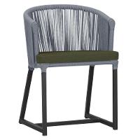 Cadeira De Jantar Noronha Alumínio Preta E13 Trama Original Prata - 1