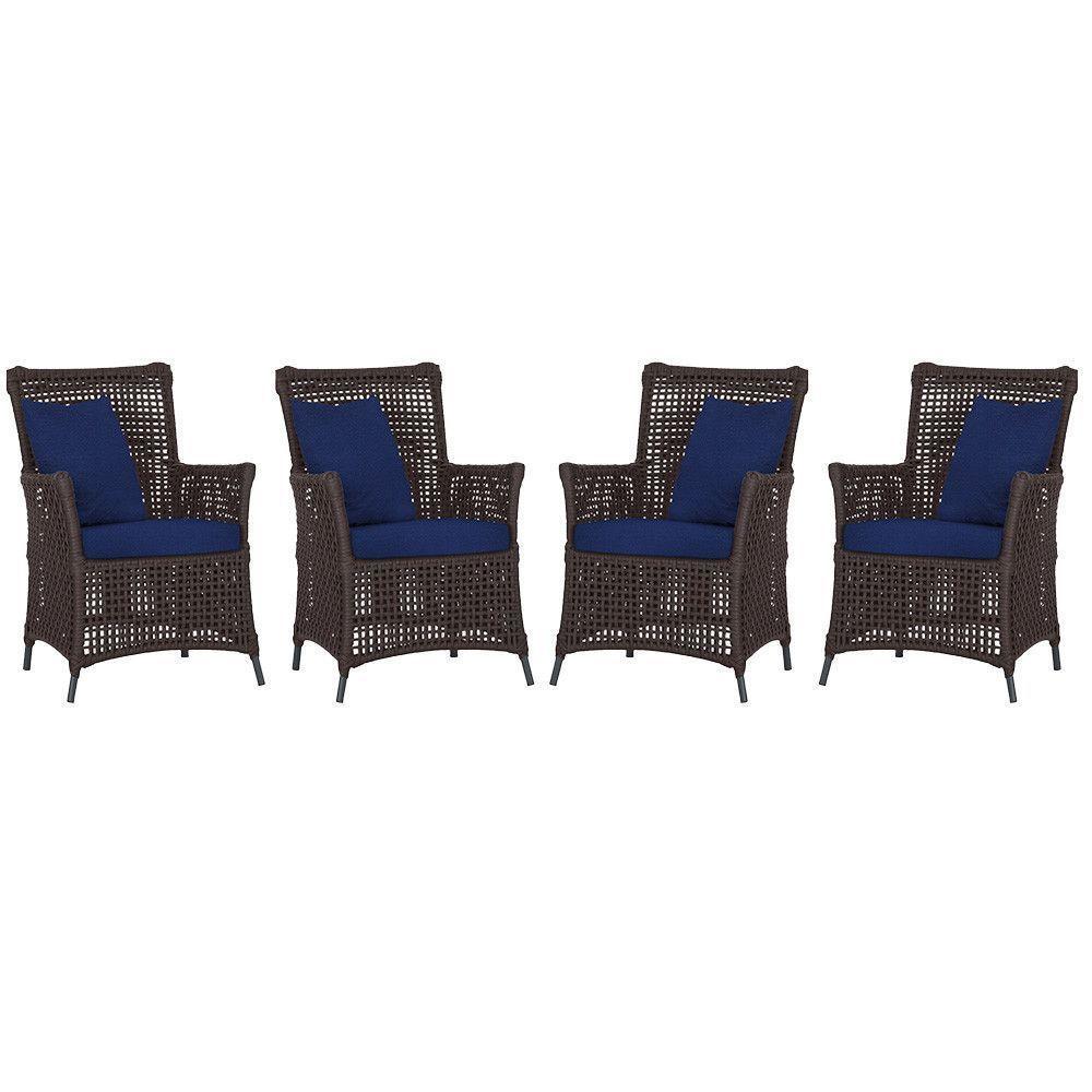 4 Poltronas Igapó Alumínio Pintura Preta Corda Náutica E10 Marrom - 1