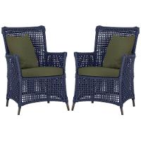 Poltronas Igapó Alumínio Pintura Marrom Corda Náutica E13 Azul - 5