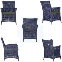 Poltronas Igapó Alumínio Pintura Marrom Corda Náutica E13 Azul - 7