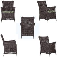 4 Poltronas Igapó Alumínio Pintura Fendi Corda Náutica E5 Marrom - 5