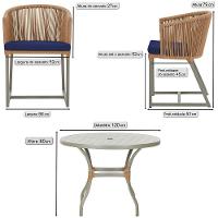 Mesa E 6 Cadeiras De Jantar Noronha Fendi E10 Trama Original Terra Cota - 2