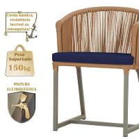 Mesa E 6 Cadeiras De Jantar Noronha Fendi E10 Trama Original Terra Cota