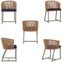 Mesa E 6 Cadeiras De Jantar Noronha Fendi E10 Trama Original Terra Cota - 5