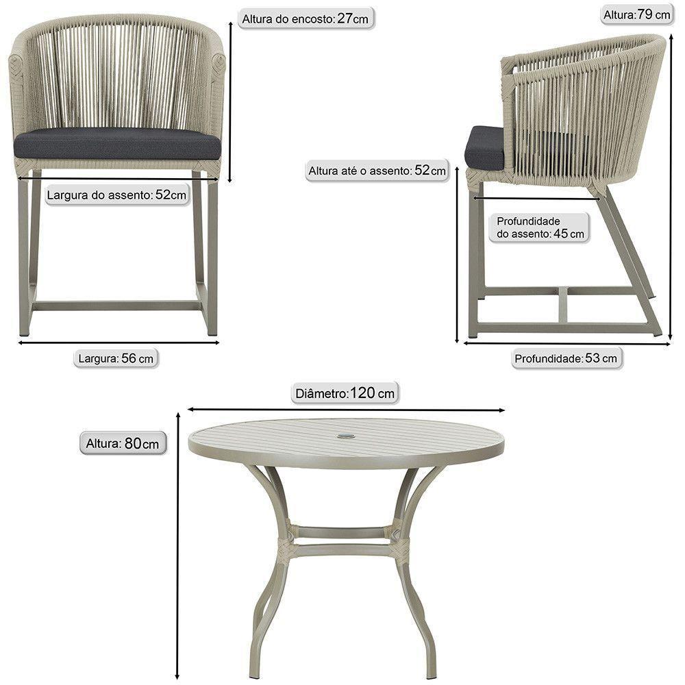 Mesa E 6 Cadeiras De Jantar Noronha Fendi E11 Trama Original Rami - 2