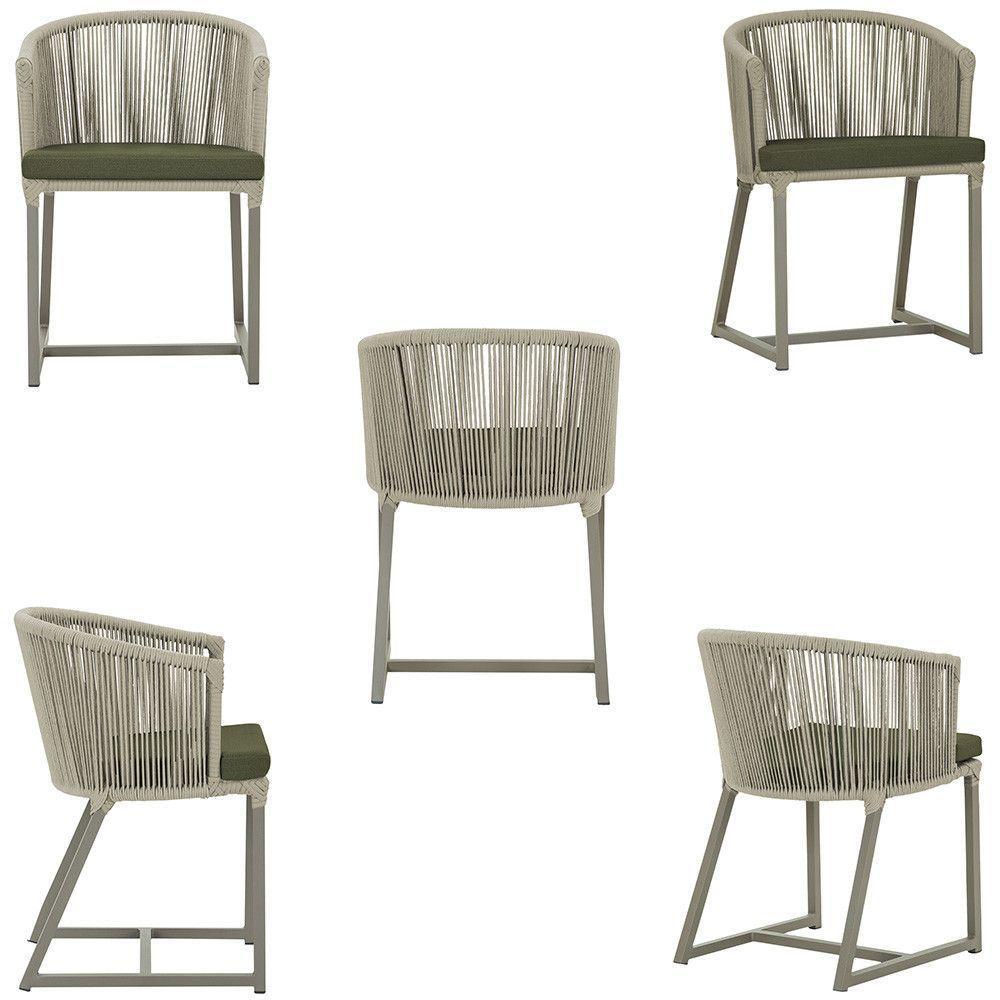 Cadeira De Jantar Noronha Alumínio Fendi E13 Trama Original Rami - 5