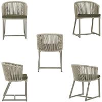 Cadeira De Jantar Noronha Alumínio Fendi E13 Trama Original Rami - 5