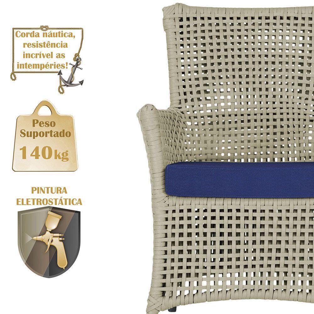 Poltronas Igapó Alumínio Pintura Preta Corda Náutica E10 Rami - 5