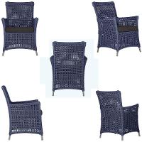 Poltrona Igapó Alumínio Micro Pintura Fendi Corda Náutica E9 Azul - 2