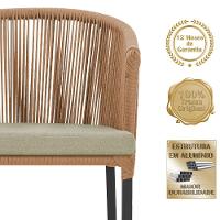 Mesa Com 4 Cadeiras E Noronha Estofado 7 Trama Original Terra Cota - 3