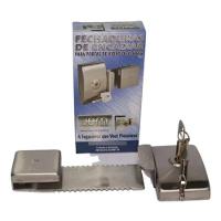 Fechadura Jbm Encaixe Para Portas De Vidro De Correr Escovado - 3