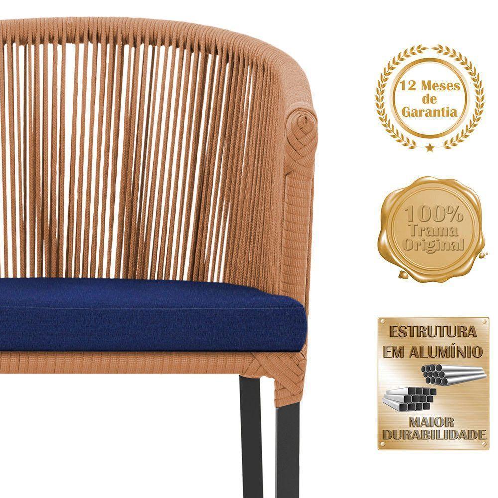 Mesa Com 4 Cadeiras E Noronha Estofado 10 Trama Original Terra Cota - 3