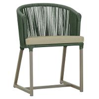 Cadeira De Jantar Noronha Alumínio Fendi E7 Trama Original Verde - 1