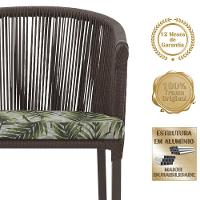 Cadeira De Jantar Noronha Alumínio Marrom E5 Trama Original Marrom - 3