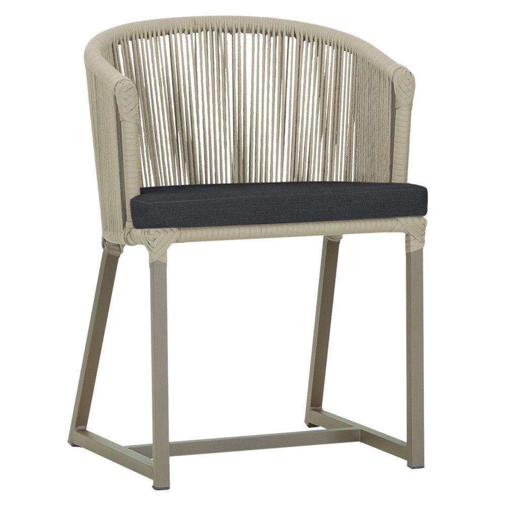 Cadeira De Jantar Noronha Alumínio Fendi E11 Trama Original Rami - 1